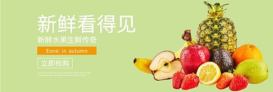 新鲜水果生鲜淘宝banner