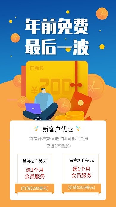 新客户优惠活动海报