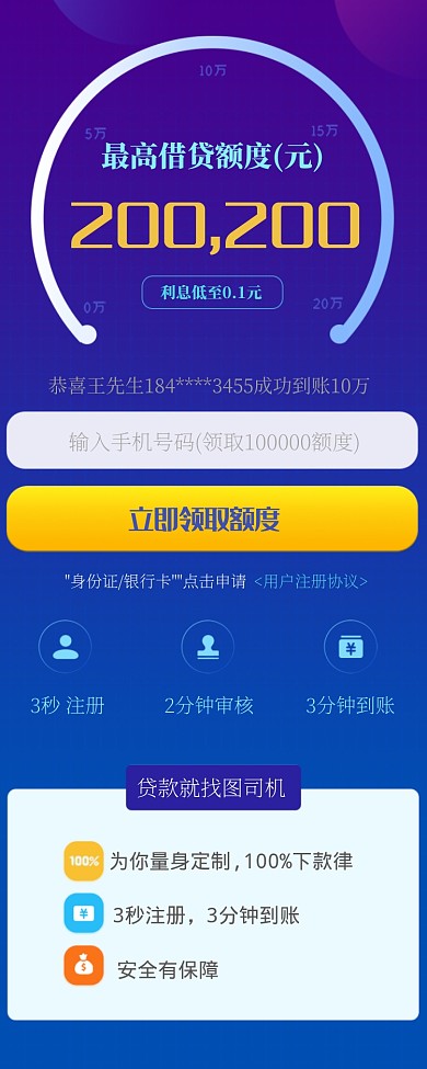 金融贷款宣传海报