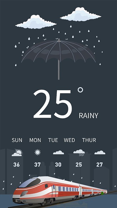 天气手机海报
