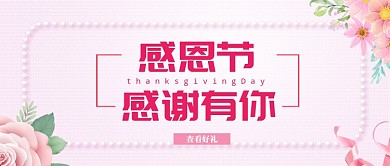 感恩节感谢有你公众号首图