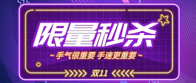 双11限量秒杀公众号首图