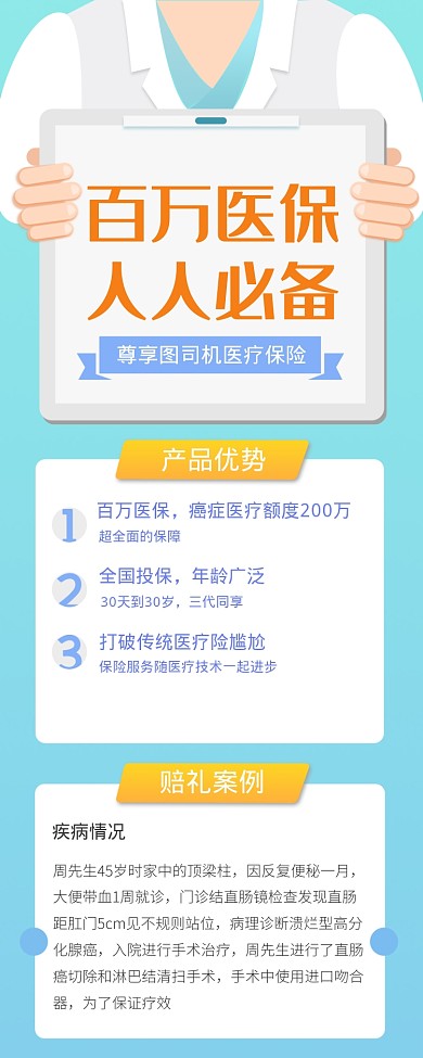 百万医保人人必备海报