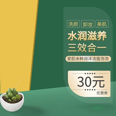 国庆双11清新促销化妆美容电商直通车