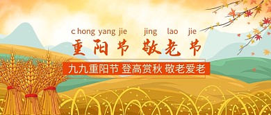 中国传统节日重阳节敬老爱老公众号首图