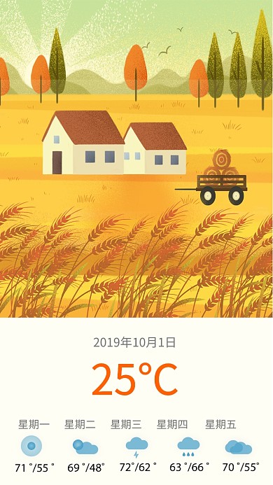 天气手机海报
