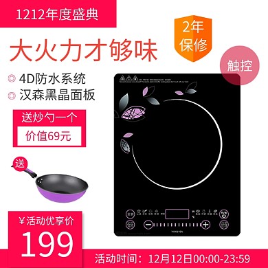 简约双十二电磁炉促销直通车