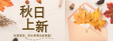 秋日上新banner海报秋装海报
