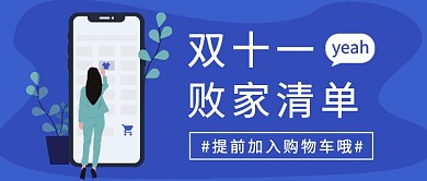 双十一败家清单公众号首图