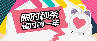 粉色双十一限时秒杀错过等一年首图