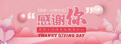天猫感恩节电商通用限时优惠淘宝banner