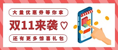 双十一来袭公众号首图