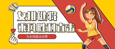 女排加油新媒体配图