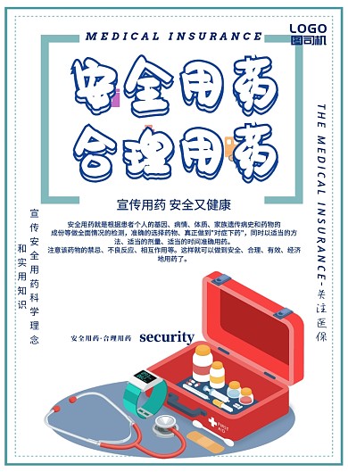 安全用药合理用药印刷海报