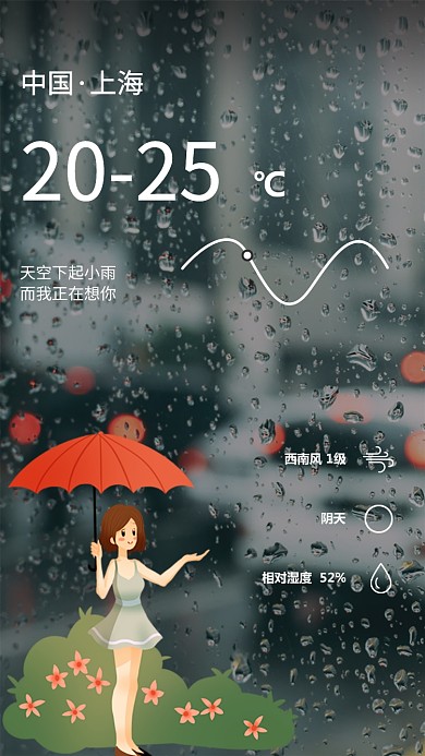 天气手机海报