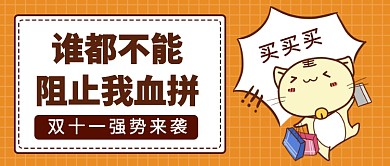 双十一谁都不能阻止我血拼公众号首图