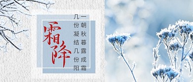 霜降卡通手绘手机首图