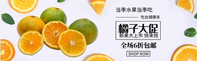 橘色水果橘子上市促销banner