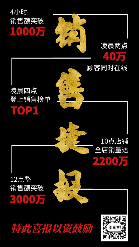 简洁双十一销售手机海报模板