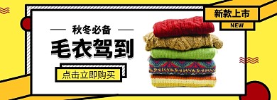 几何女装秋装淘宝电商banner图