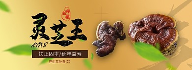 灵芝淘宝电商banner图