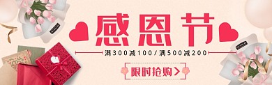 感恩节淘宝banner