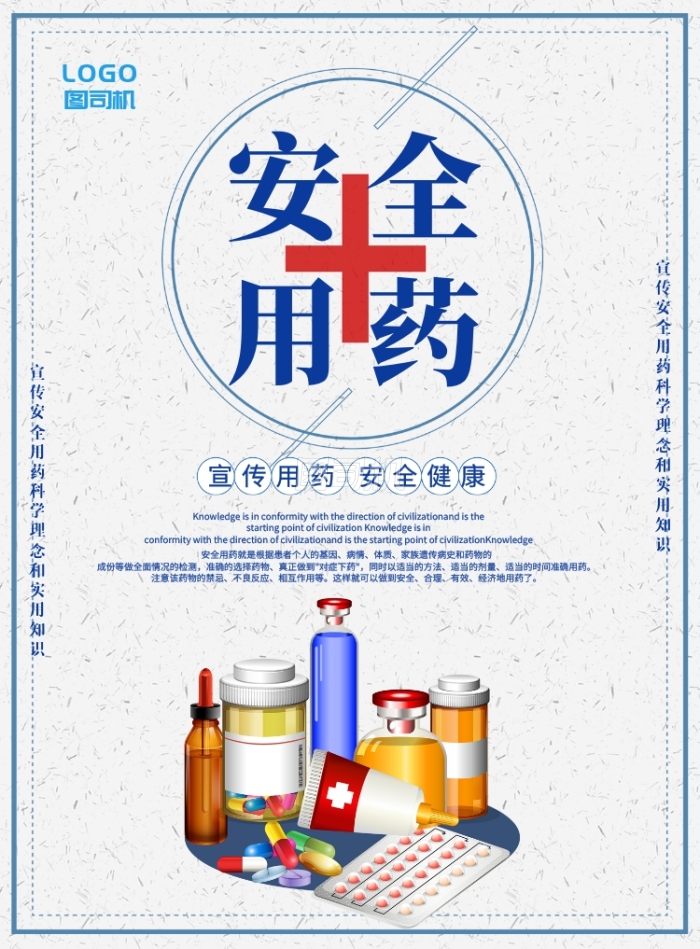 安全用药医疗健康印刷海报