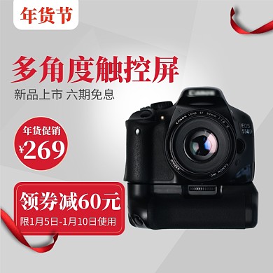 红色灰色数码相机年货节直通车