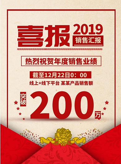复古风喜报印刷海报