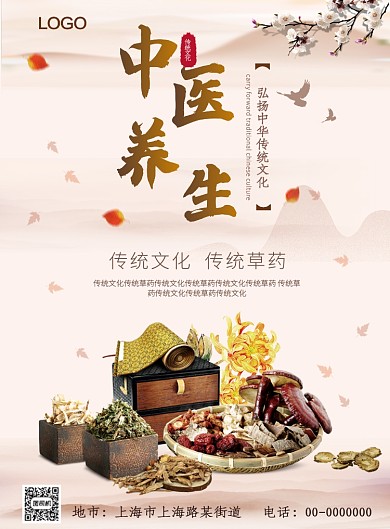 古典传统中国风中药中医养生海报