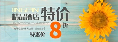 精品酒店折扣专场淘宝banner