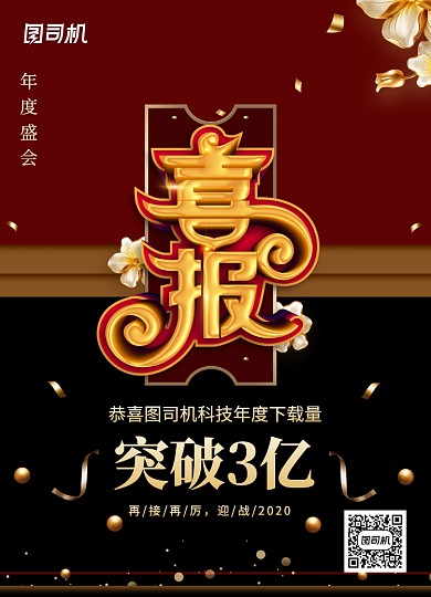 简约时尚大气喜报海报