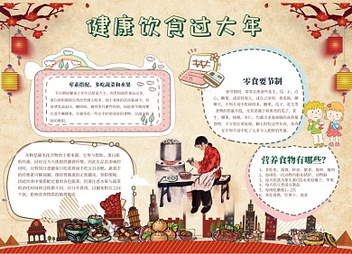 健康饮食过大年小报