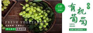有机葡萄淘宝banner