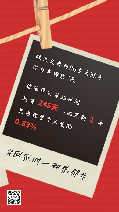 创意红色春节回家的信仰手机海报