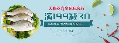 双十一生鲜促销banner