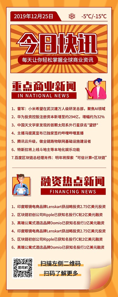 日签月签每日资讯手机海报