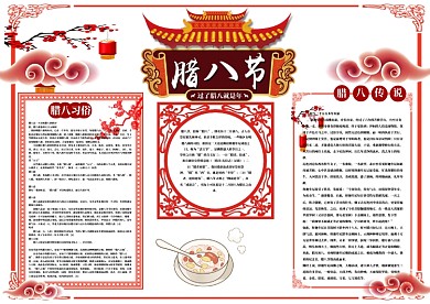 喜庆腊八节小报