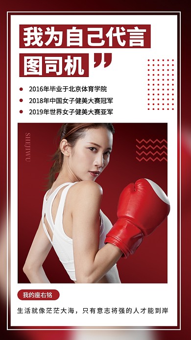 个人简介手机海报