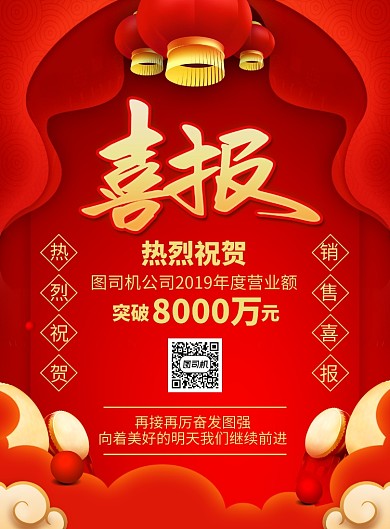 公司销售喜报宣传广告印刷海报