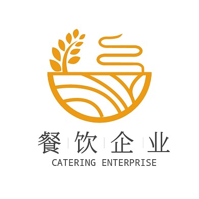橙色设计坞餐饮企业logo