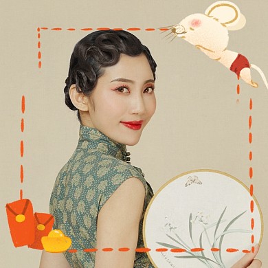 元旦春节鼠年手绘红包头像淘宝直通车图片