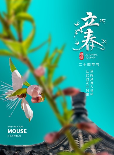 立春中国传统二十四节气海报