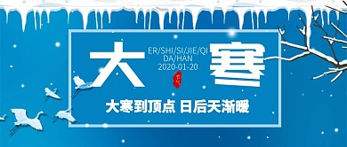 蓝色天鹅雪天节气大寒雪枝公众号首图