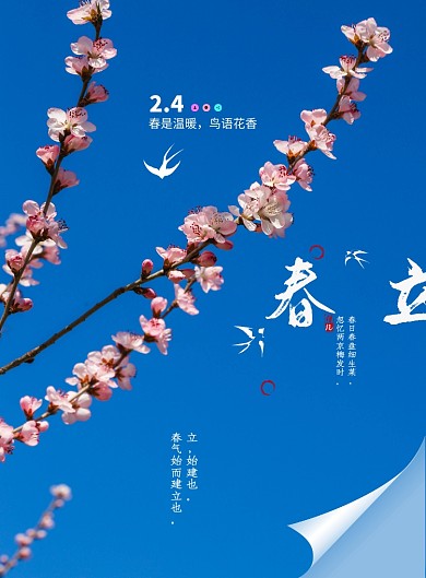 简约大气立春海报
