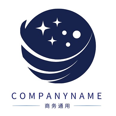 深蓝色大气商务logo