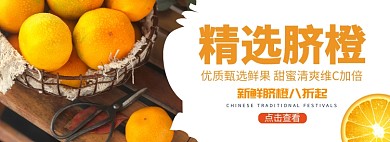精选脐橙淘宝banner