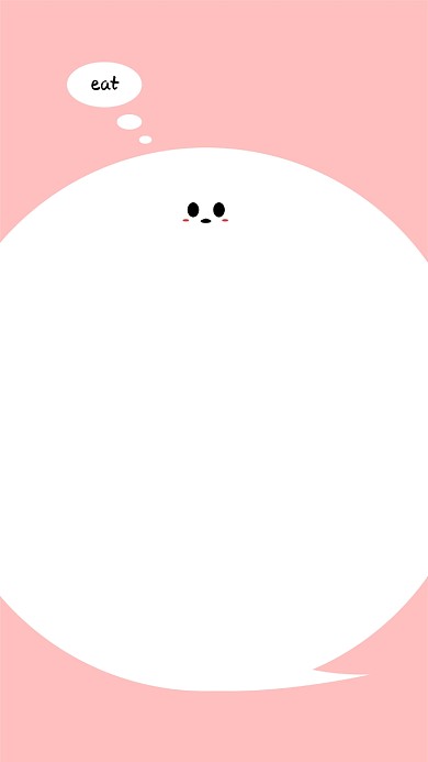 胖嘟嘟可爱表情手机壁纸海报