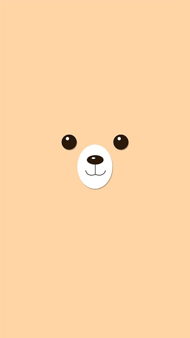 可爱小熊表情手机壁纸海报