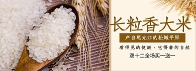 长粒香大米淘宝banner
